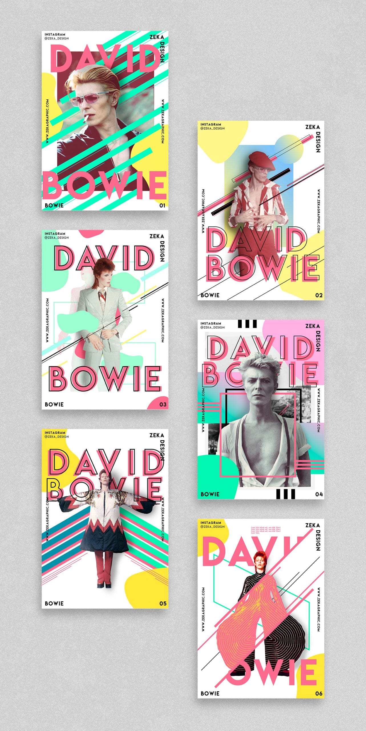 David Bowie Poster Design Collection Zeka Design