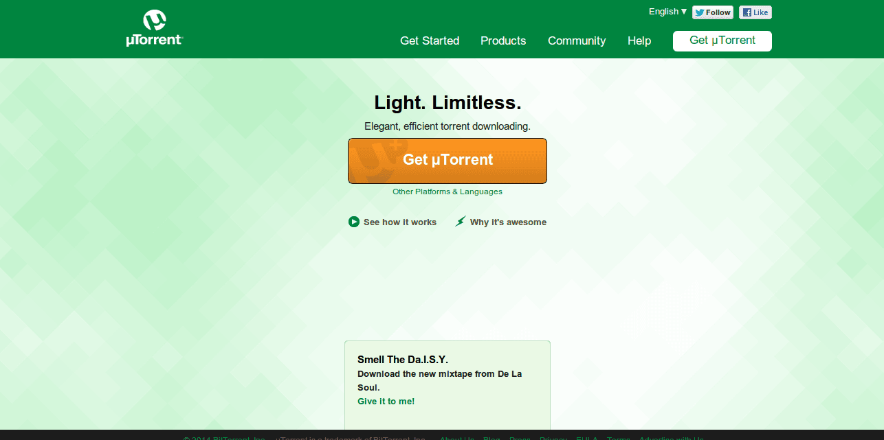 μTorrent® uTorrent a very tiny BitTorrent client