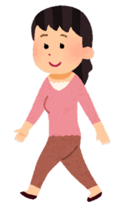 歩いている人