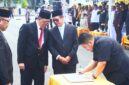 Pelantikan dan pengambilan sumpah janji jabatan Pimpinan Tinggi Pratama Sekda Kabupaten Subang dilakukan oleh Bupati Subang Reynaldy Putra Andita Budi Raemi, S.IP., didampingi Wakil Bupati H. Agus Masykur Rosyadi, S.Si., M.M., di Halaman Kantor Bupati Subang,