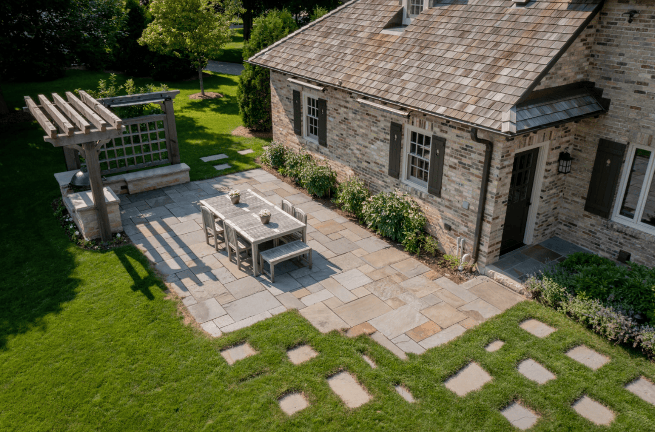 patio and house