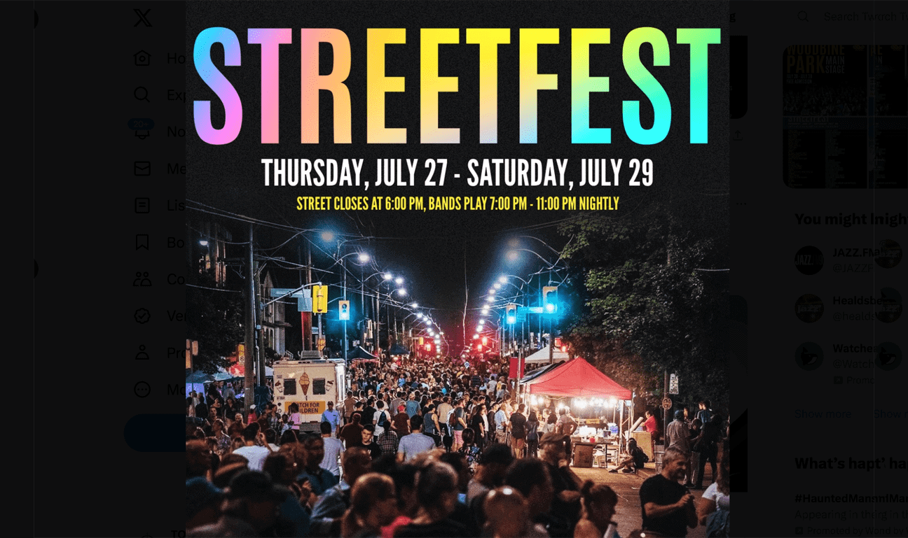 Queen Street East closes in the Beach for Toronto Beaches International Jazz Festival StreetFest