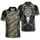 Skull Camo Custom Archery Polo Shirt for Men