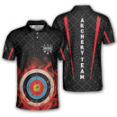 Custom Archery Shirt: Target On Fire Design for Men