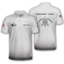 Custom Archery Polo Shirt for Men - White Ethnic Design