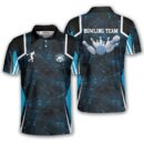 Blue Constellation Custom Bowling Shirt for Men