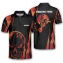 Lava Skull Custom Bowling Polo Shirt for Men