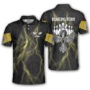 Viking Golden Lightning Custom Bowling Polo Shirt for Men
