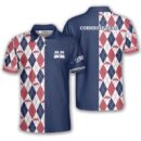 Rhombus Pattern Custom Cornhole Shirt for Men