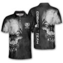 Smoke Skull Custom Cornhole Polo Shirt for Men
