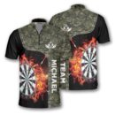 Custom Camo Dartboard Fire Darts Jersey for Men