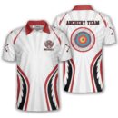 Retro Red Target Custom Archery Shirt for Men