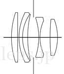 PrimoPlan58mmF1.9後期Ⅲ最短撮影距離60cmレンズ構成図