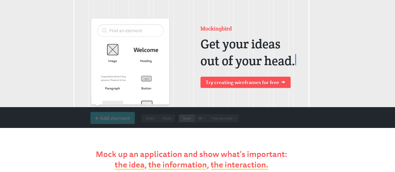 Mockingbird - wireframe tools