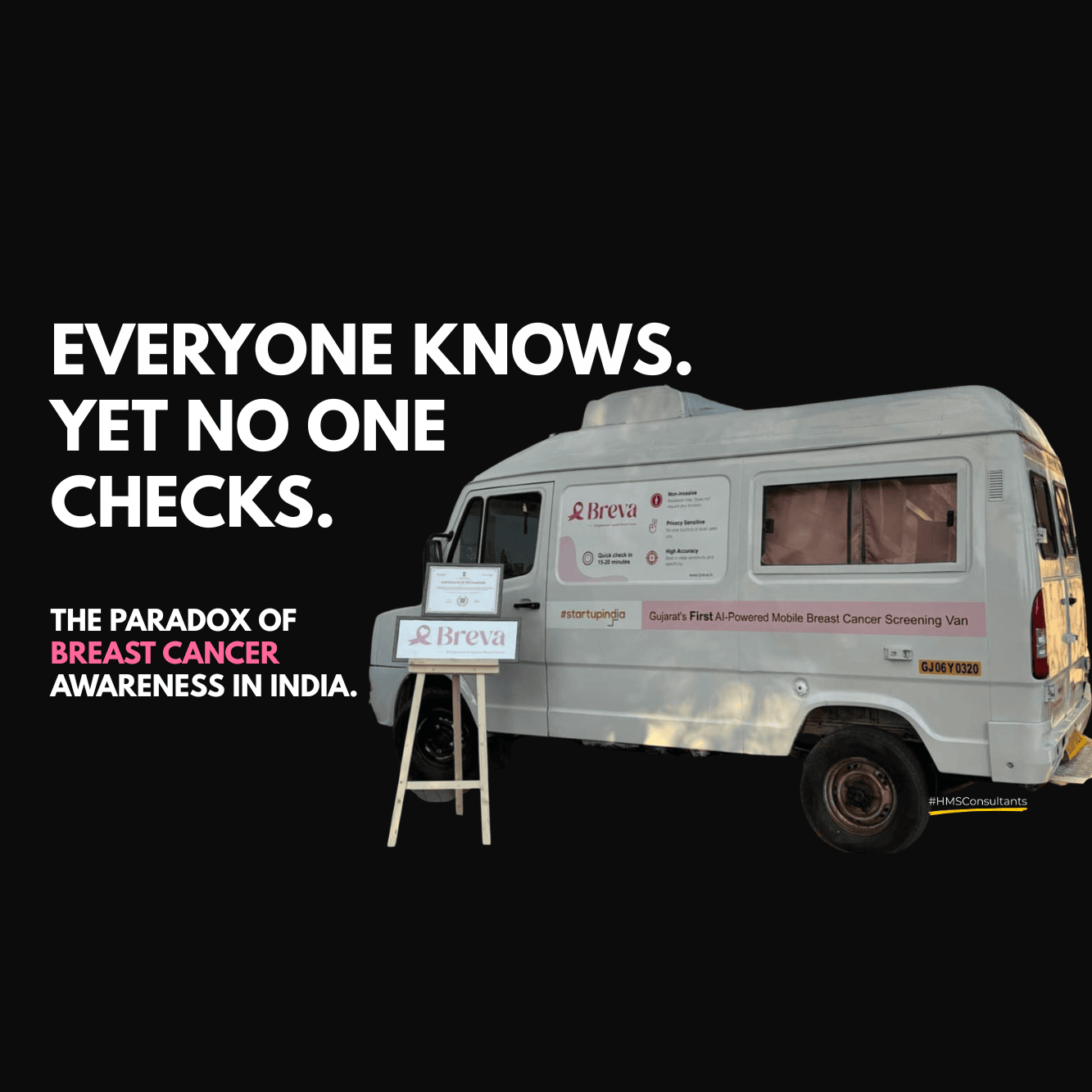 Breva mobile breast cancer screening van providing private, painless, portable early detection for women in India