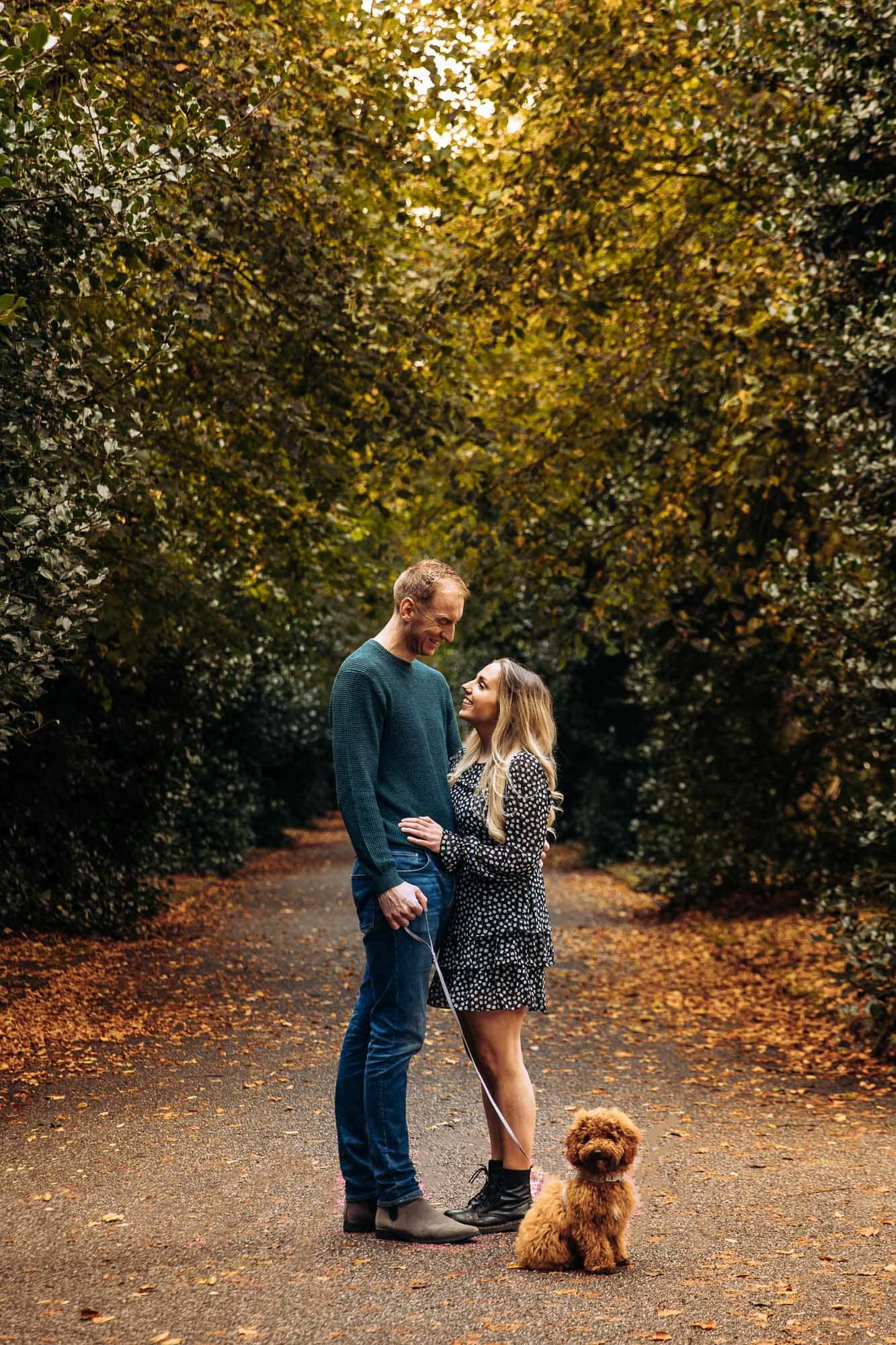 Sophie and glen on their engagement photoshoot in the historic town of chester