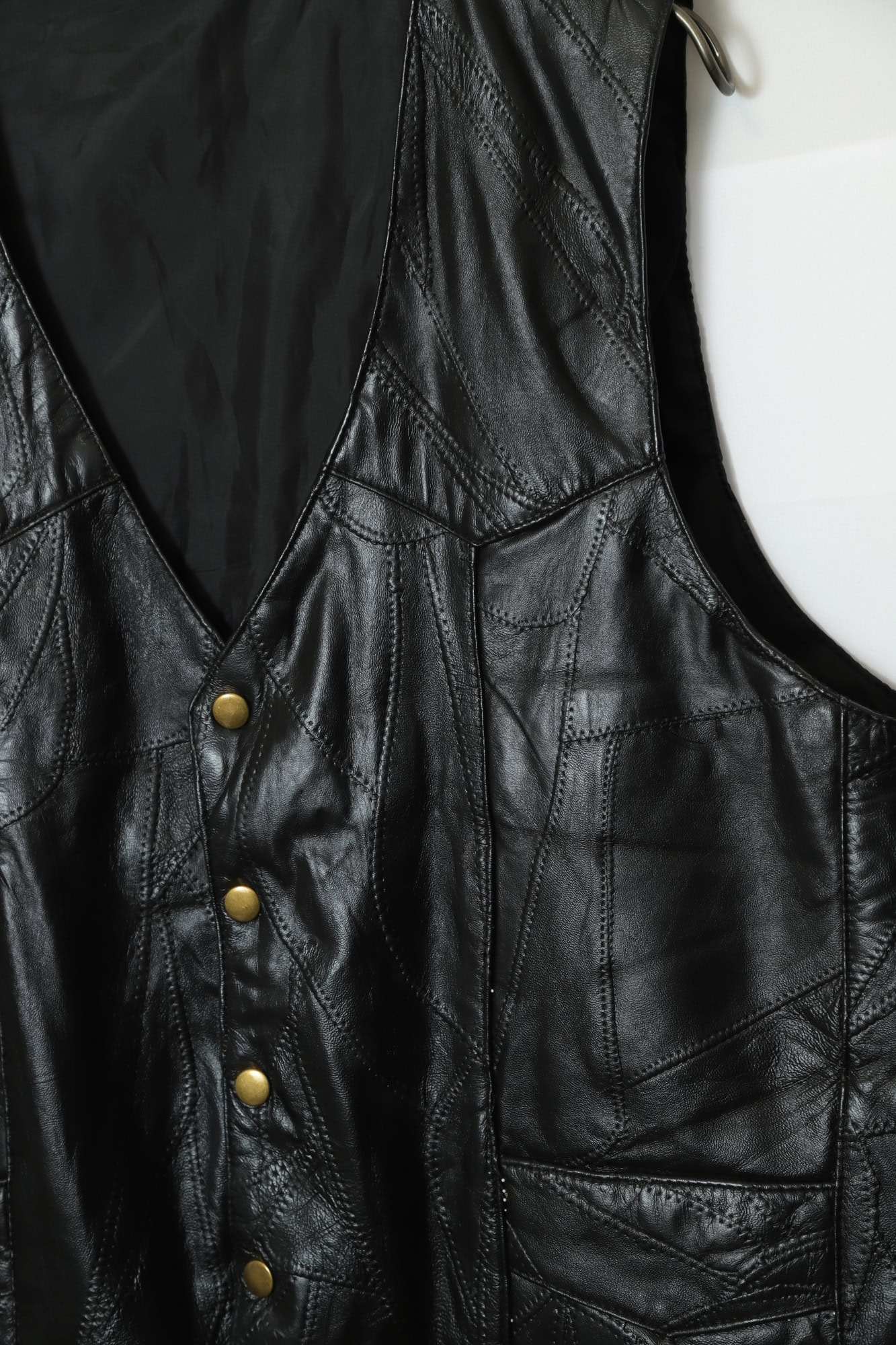 VINTAGE LEATHER VEST/XL - 画像 (3)