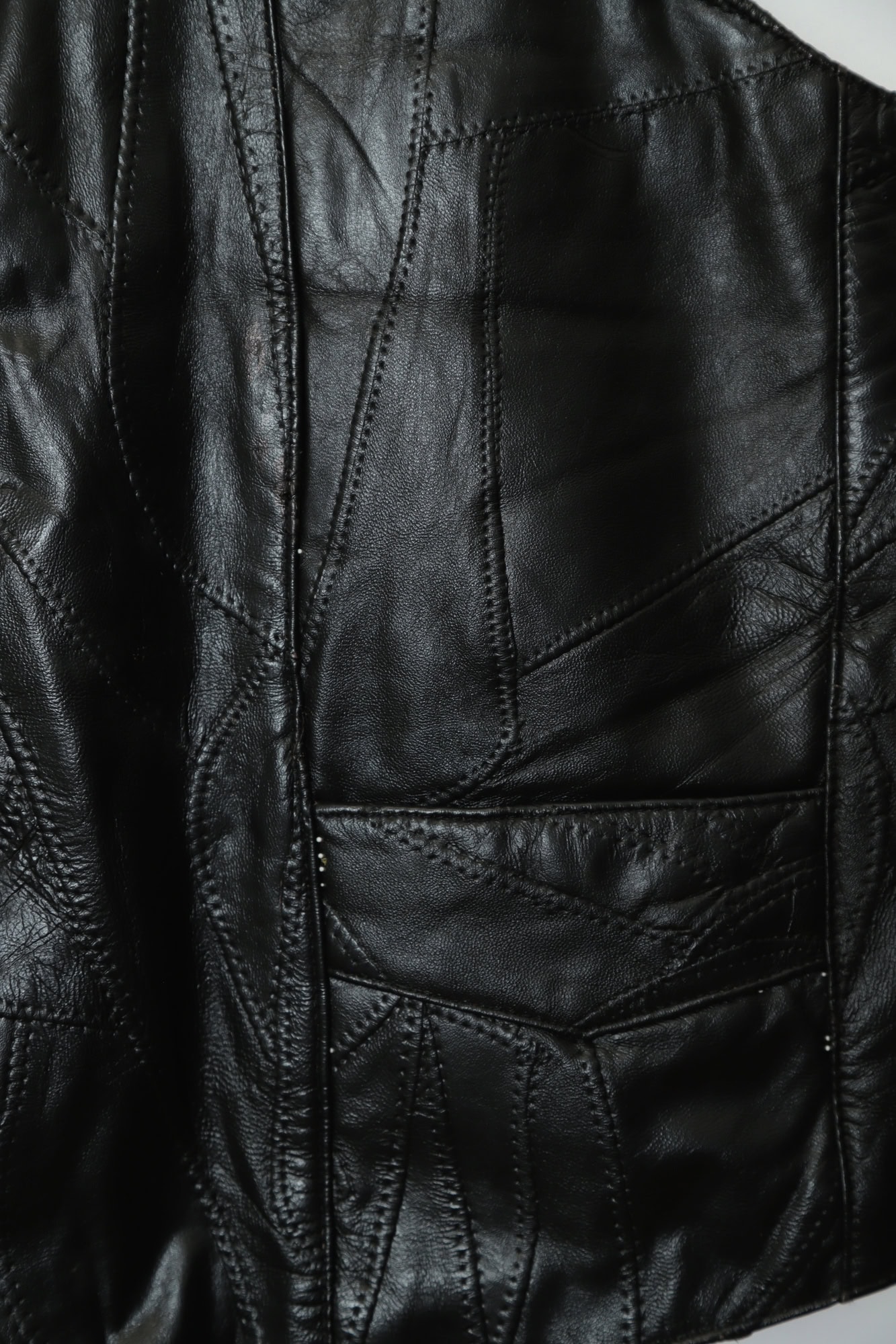 VINTAGE LEATHER VEST/XL - 画像 (4)