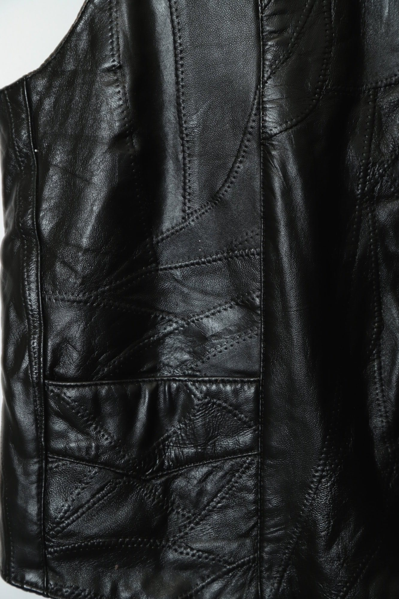 VINTAGE LEATHER VEST/XL - 画像 (5)