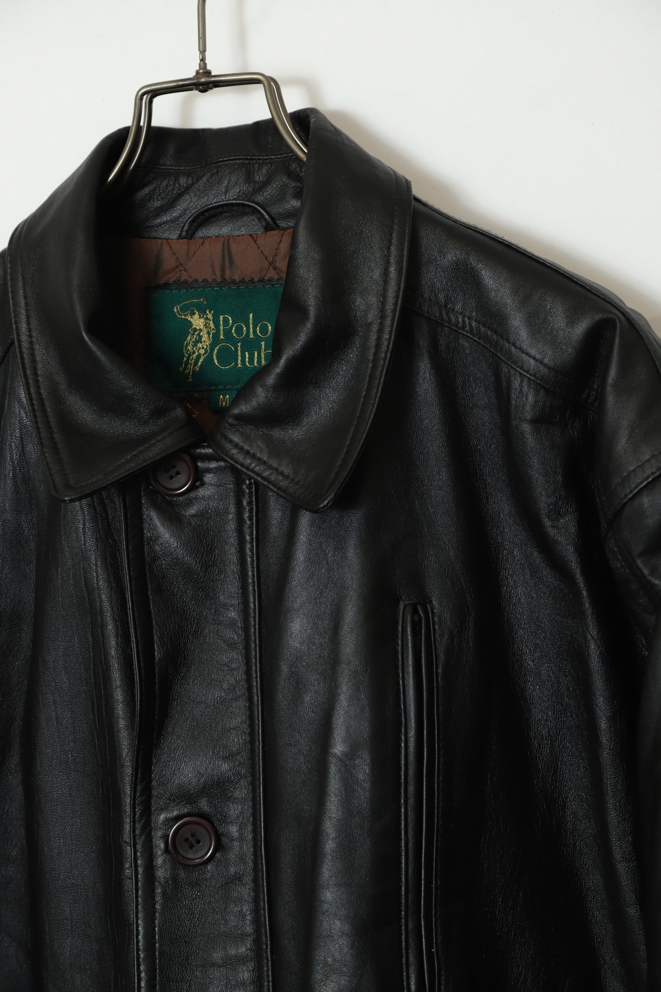 USED POLO CLUB COVERALL LEATHER JACKET/M - 画像 (5)