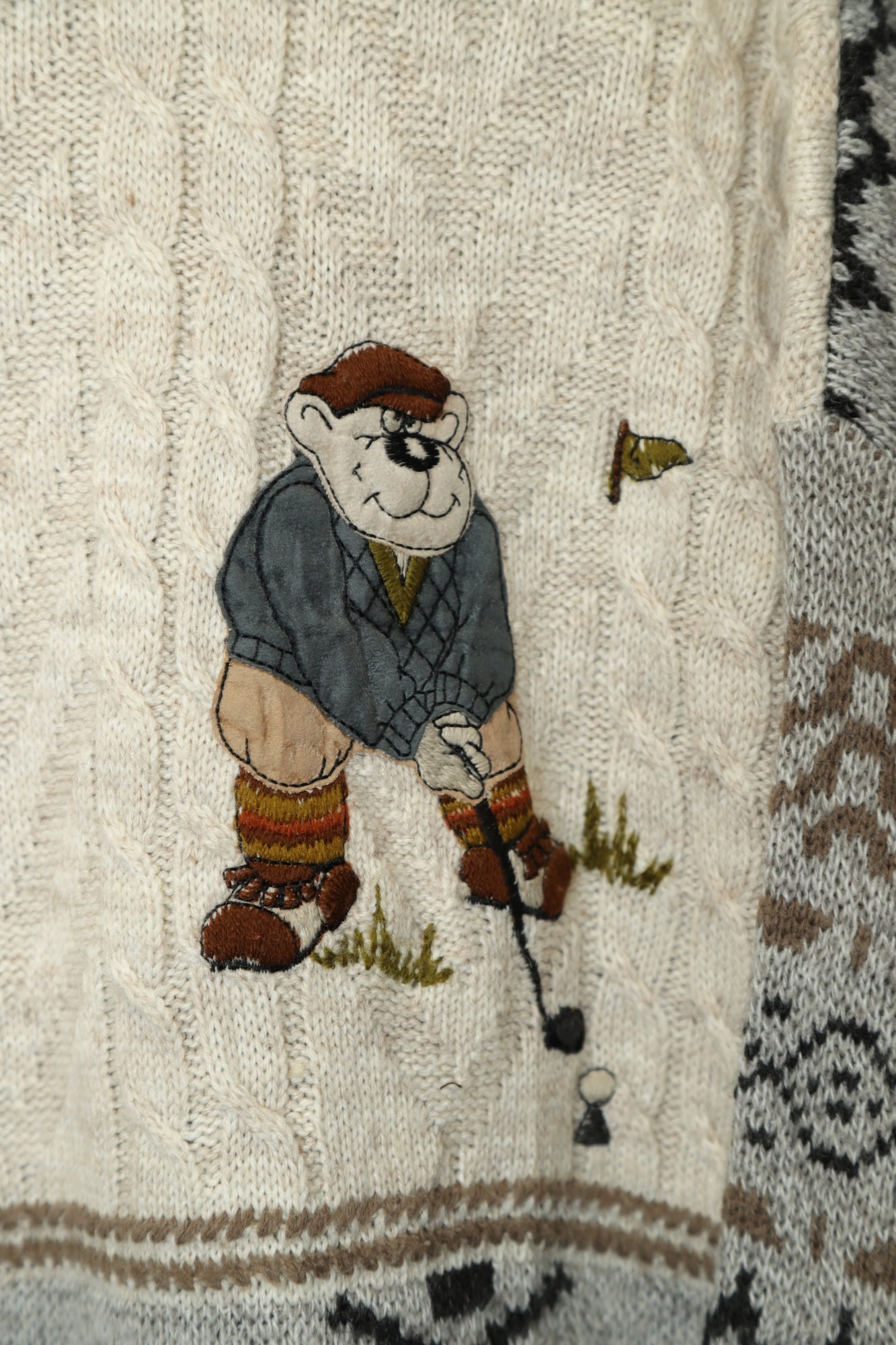 VINTAGE KNITTED SWEATER/L - 画像 (5)