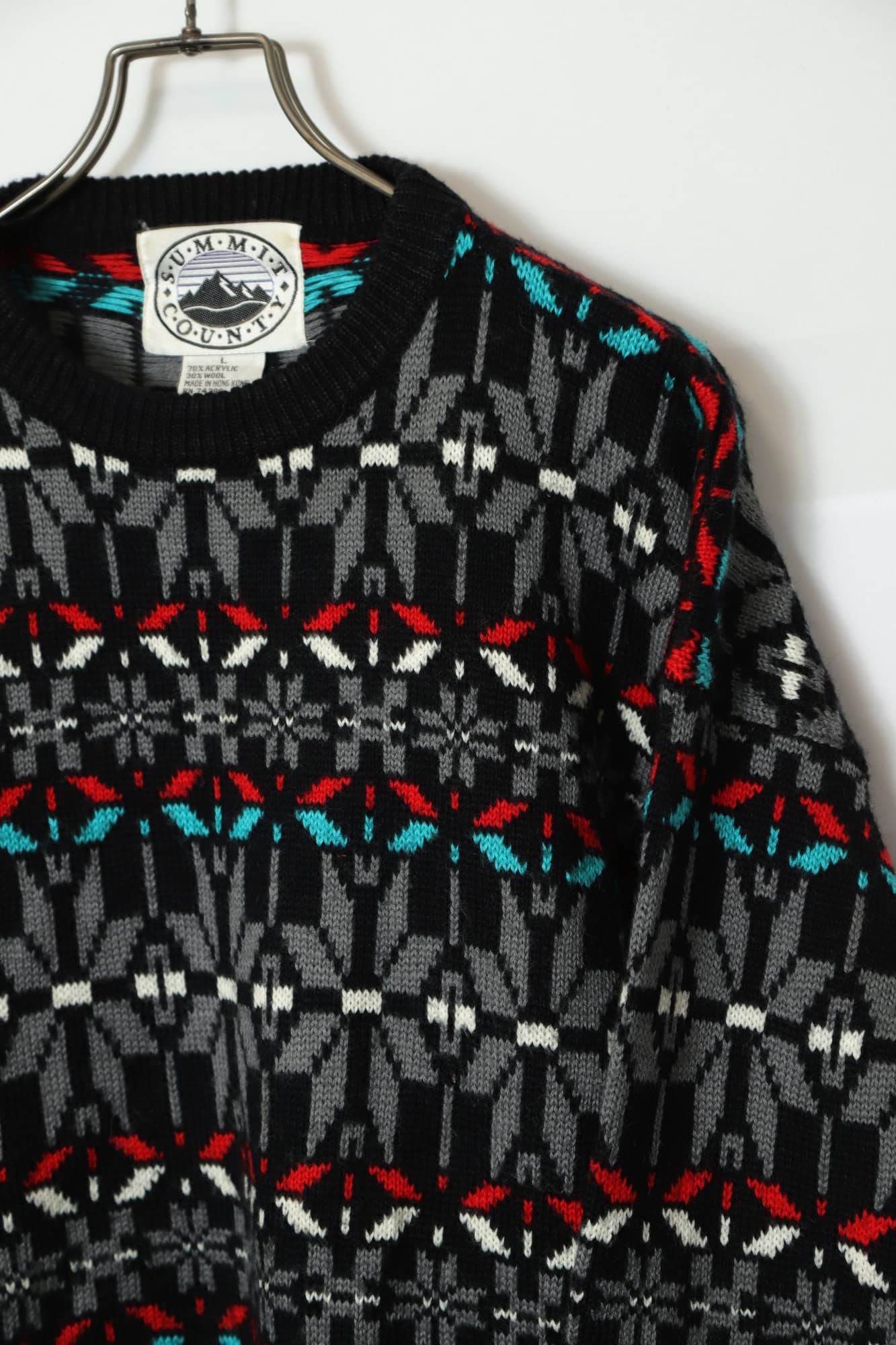 VINTAGE KNITTED SWEATER/L - 画像 (3)