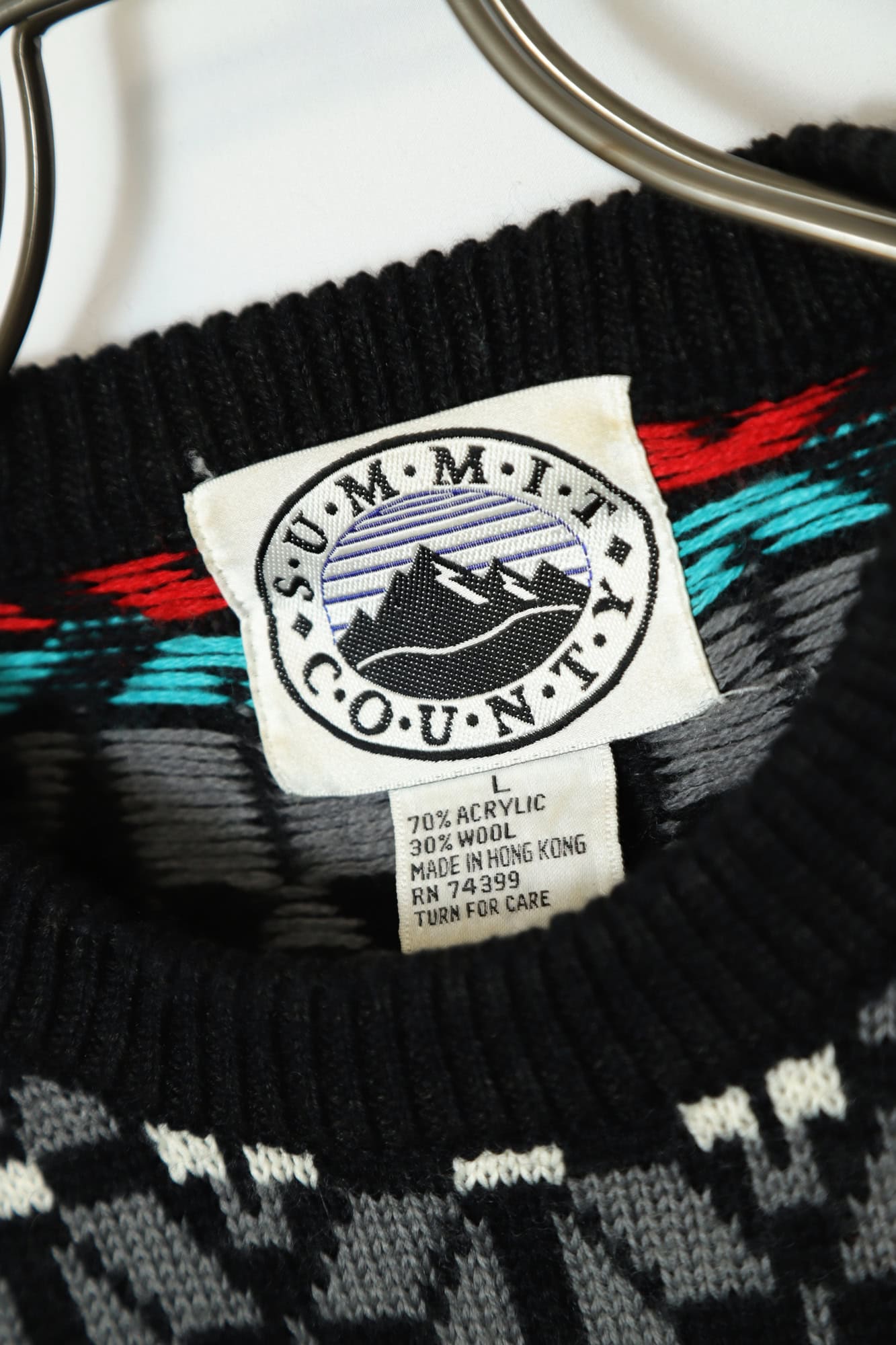 VINTAGE KNITTED SWEATER/L - 画像 (6)