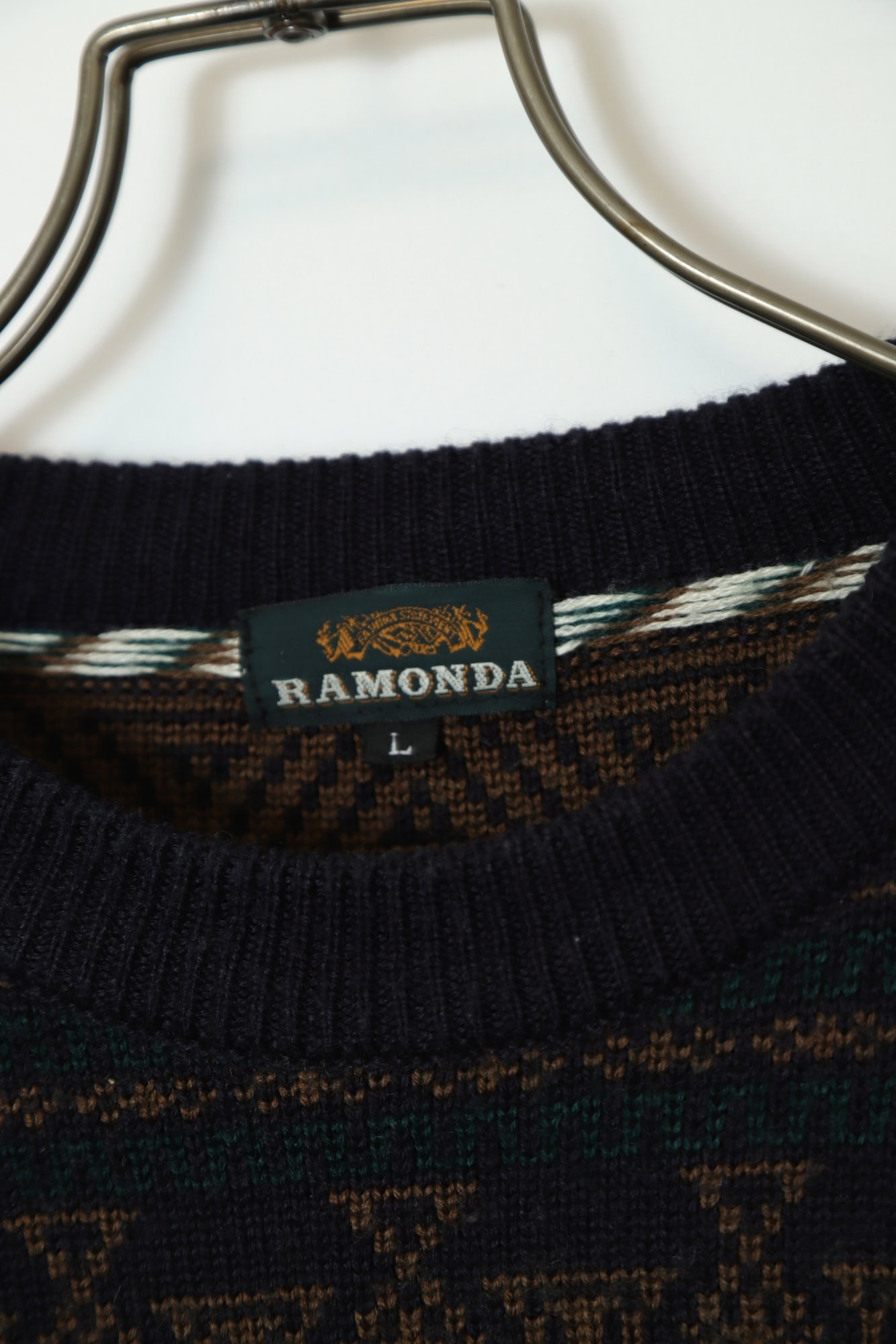 VINTAGE KNITTED SWEATER/L - 画像 (3)