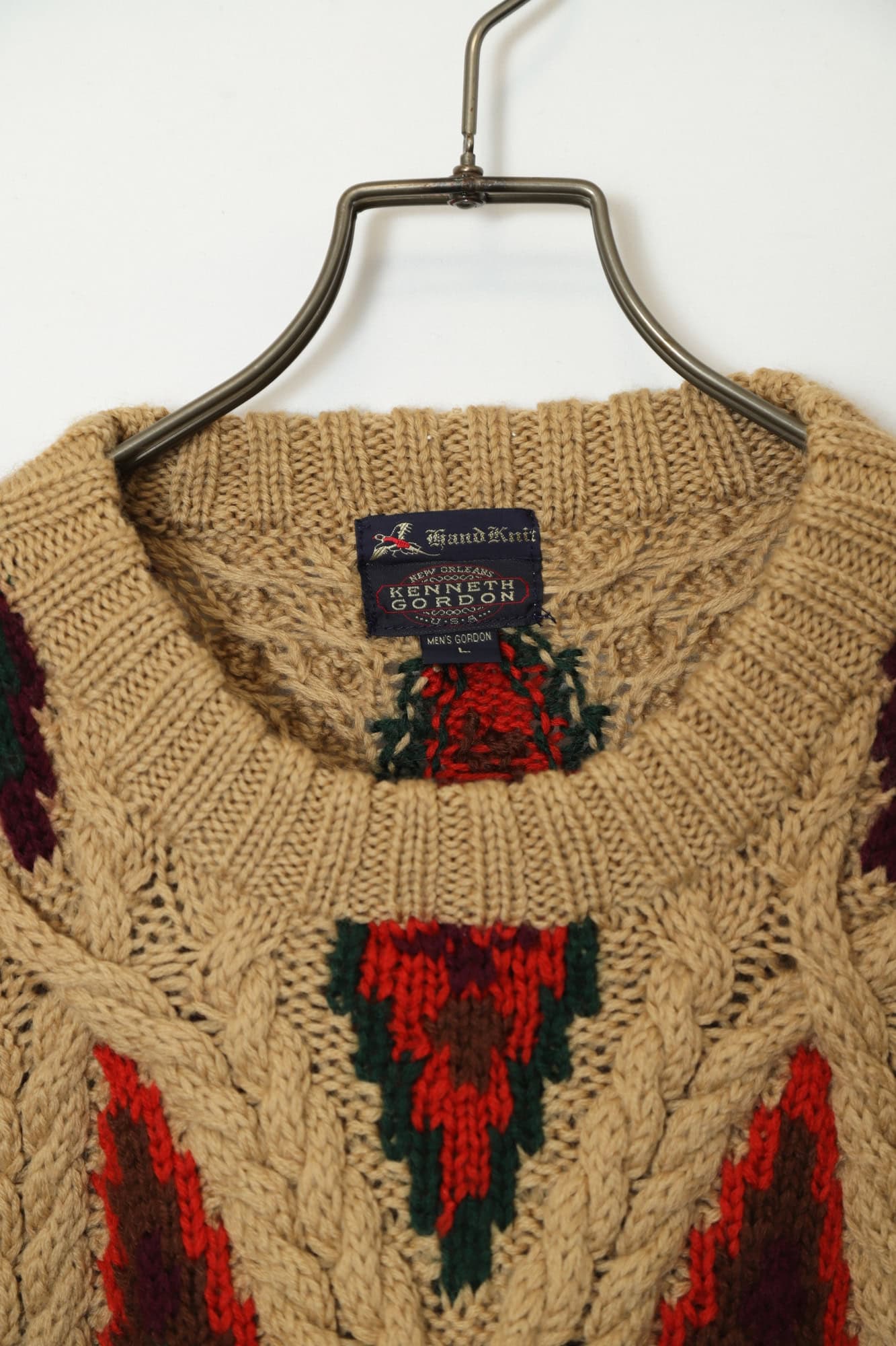 Alternative view of VINTAGE CABLE KNIT SWEATER/L