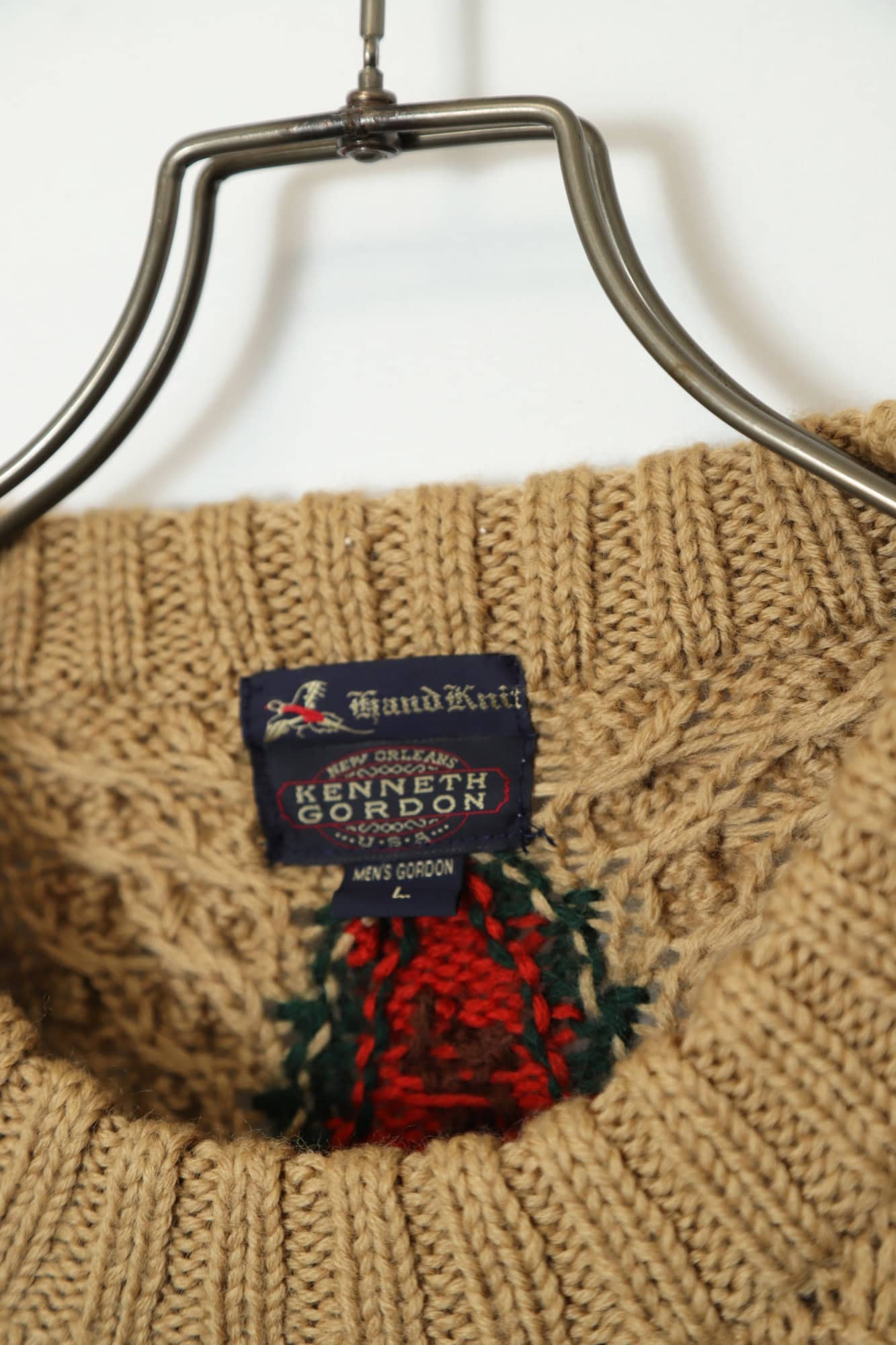 VINTAGE CABLE KNIT SWEATER/L - 画像 (3)