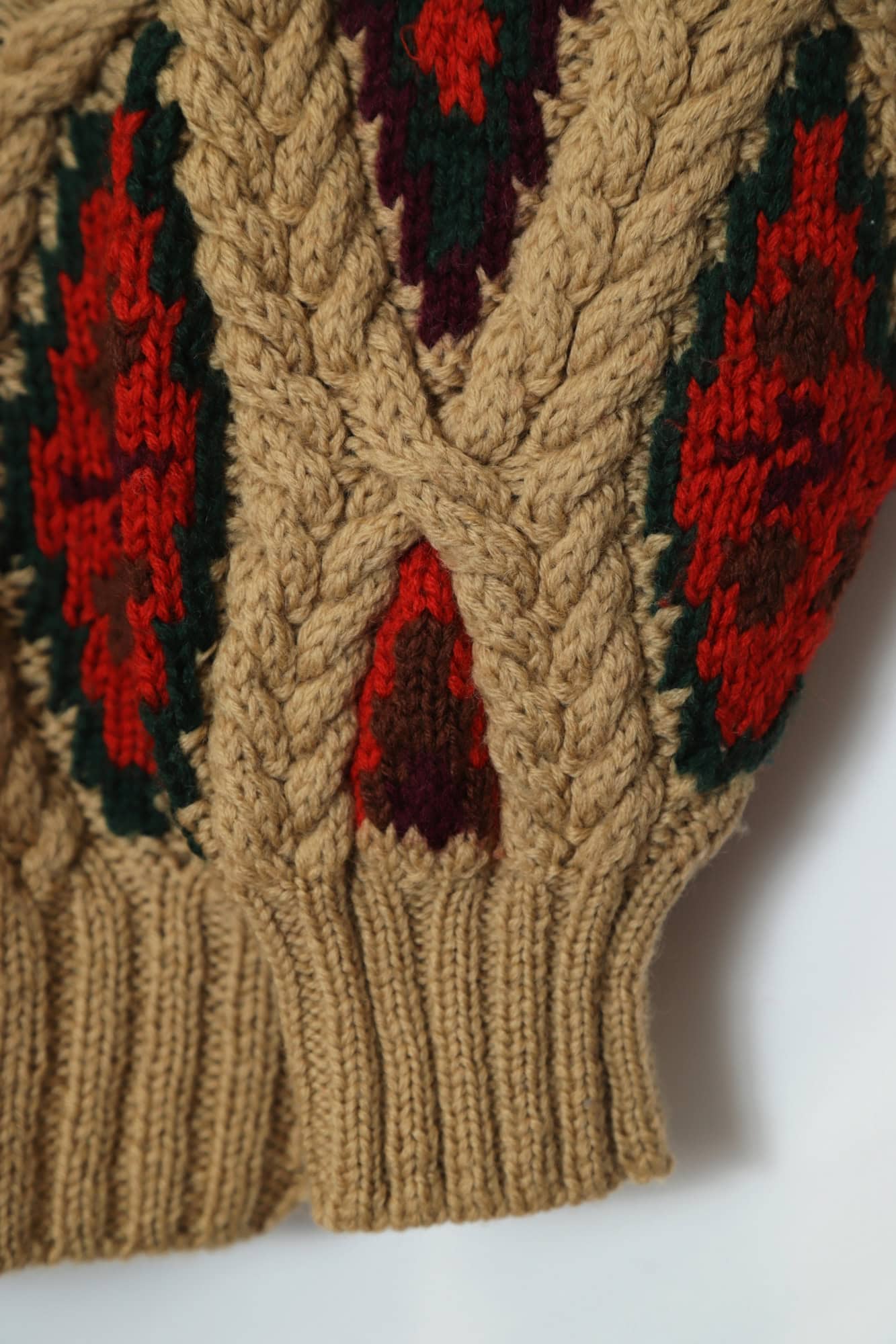 VINTAGE CABLE KNIT SWEATER/L - 画像 (6)