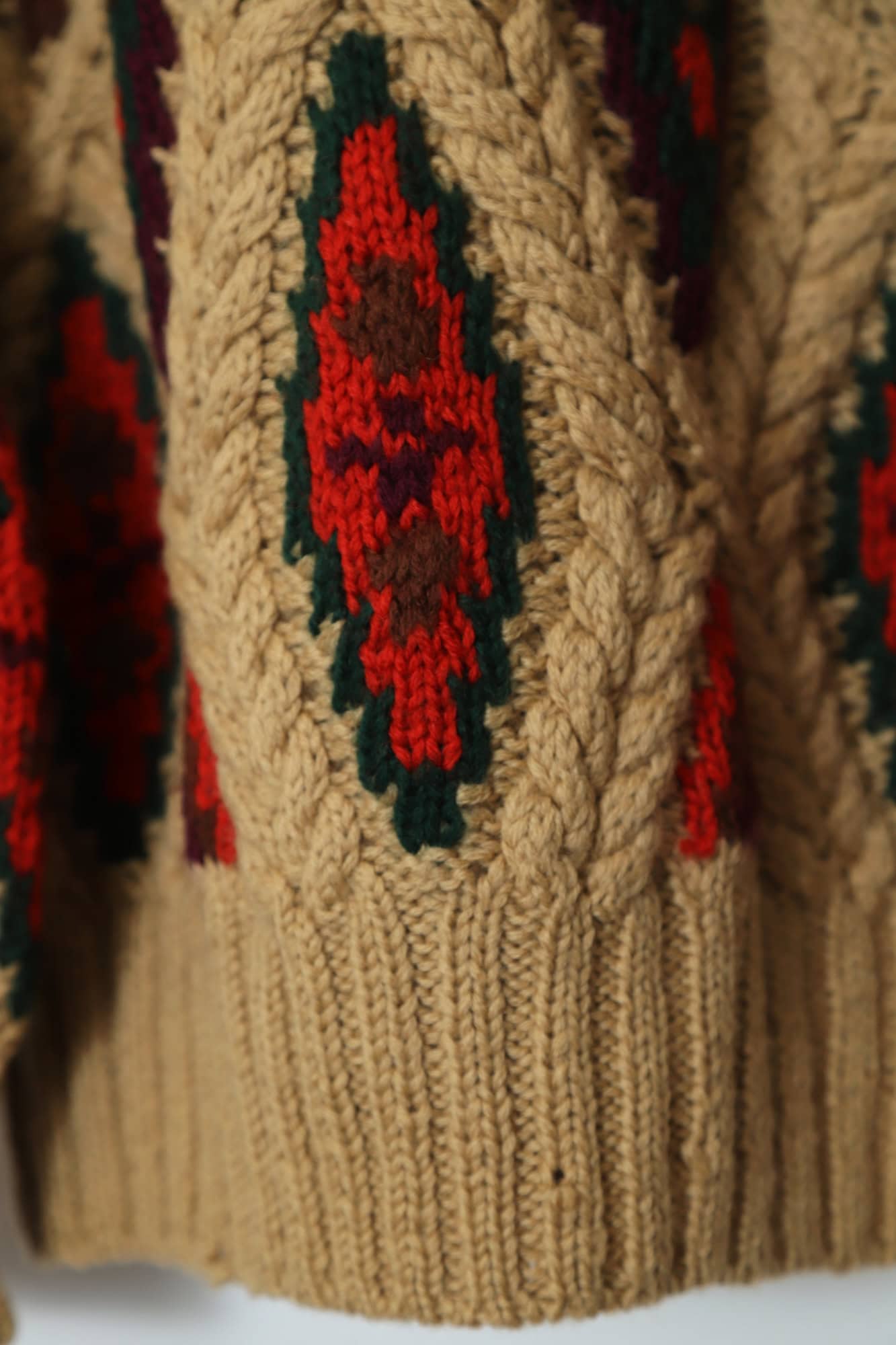 VINTAGE CABLE KNIT SWEATER/L - 画像 (7)