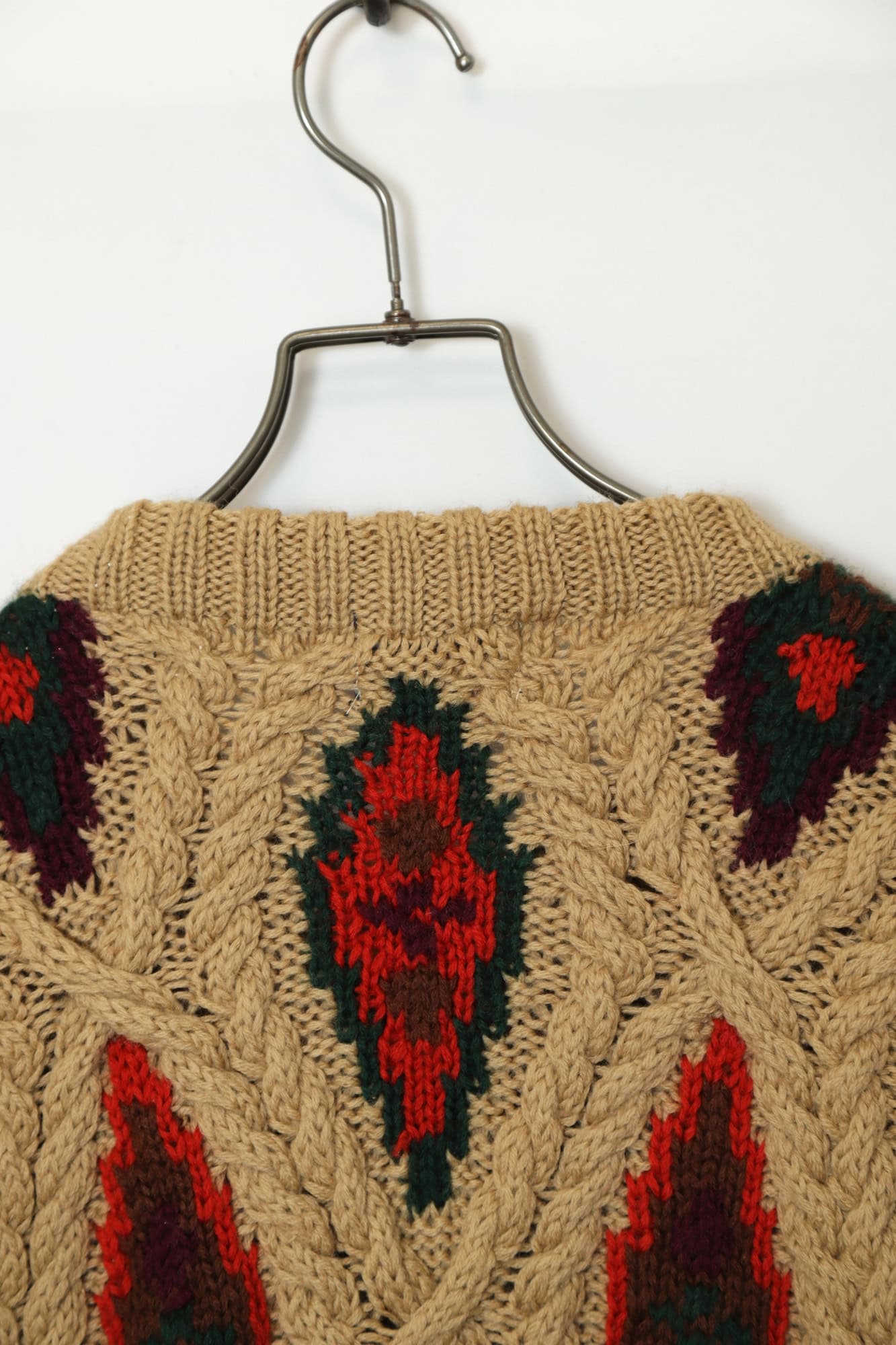 VINTAGE CABLE KNIT SWEATER/L - 画像 (9)