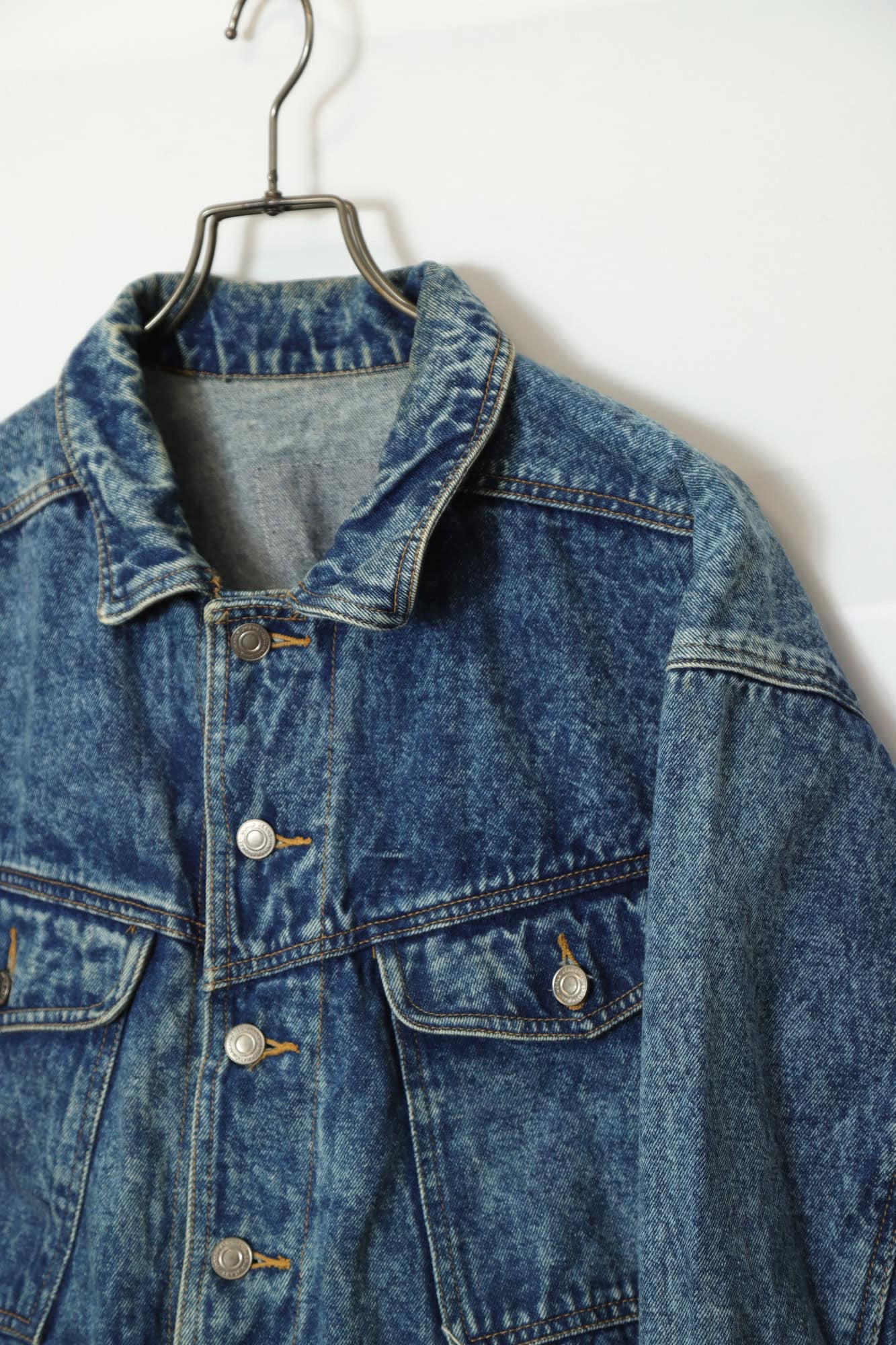 VINTAGE BLEACHED SHORT DENIM JACKET/L - 画像 (3)