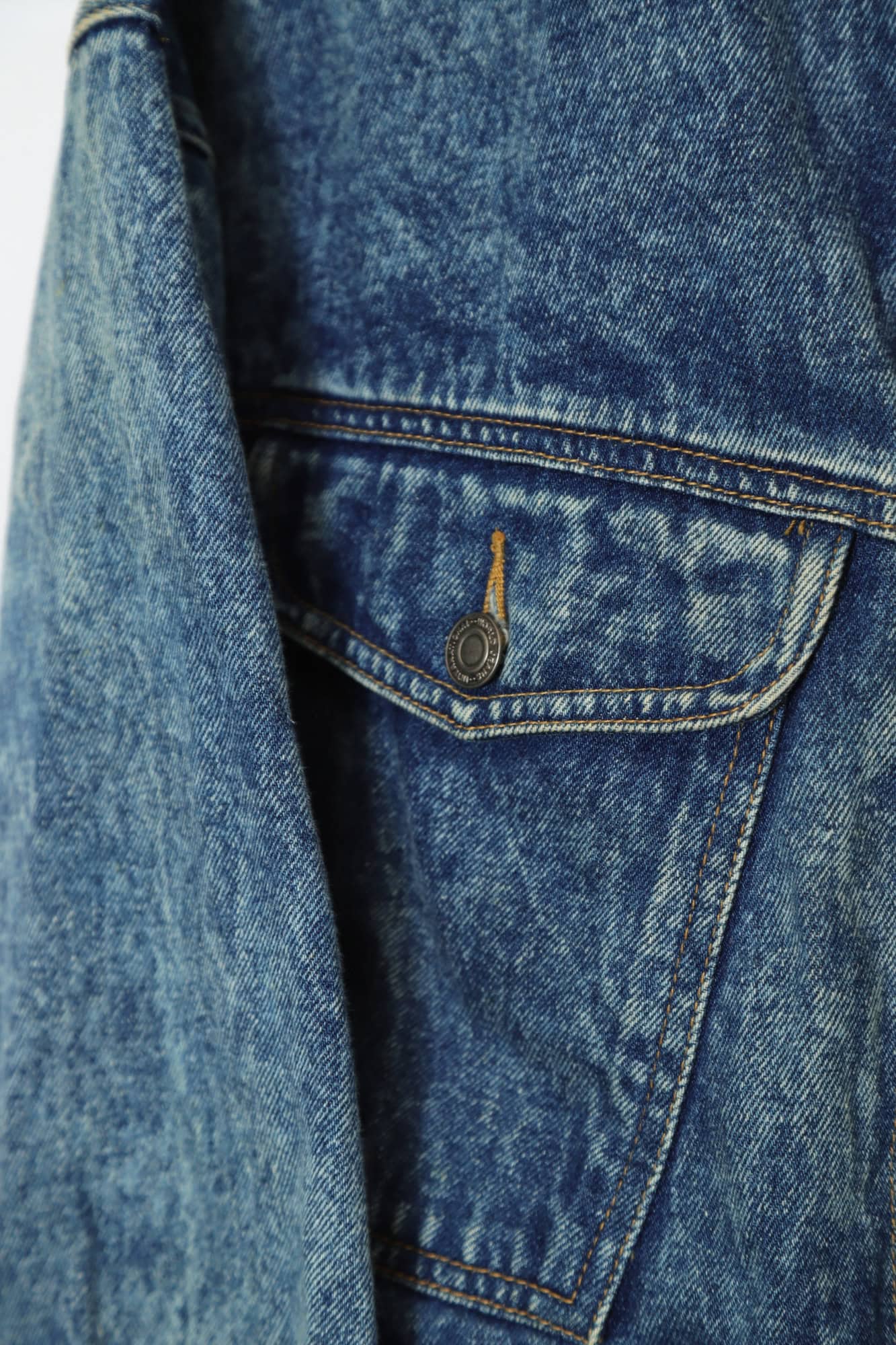 VINTAGE BLEACHED SHORT DENIM JACKET/L - 画像 (4)