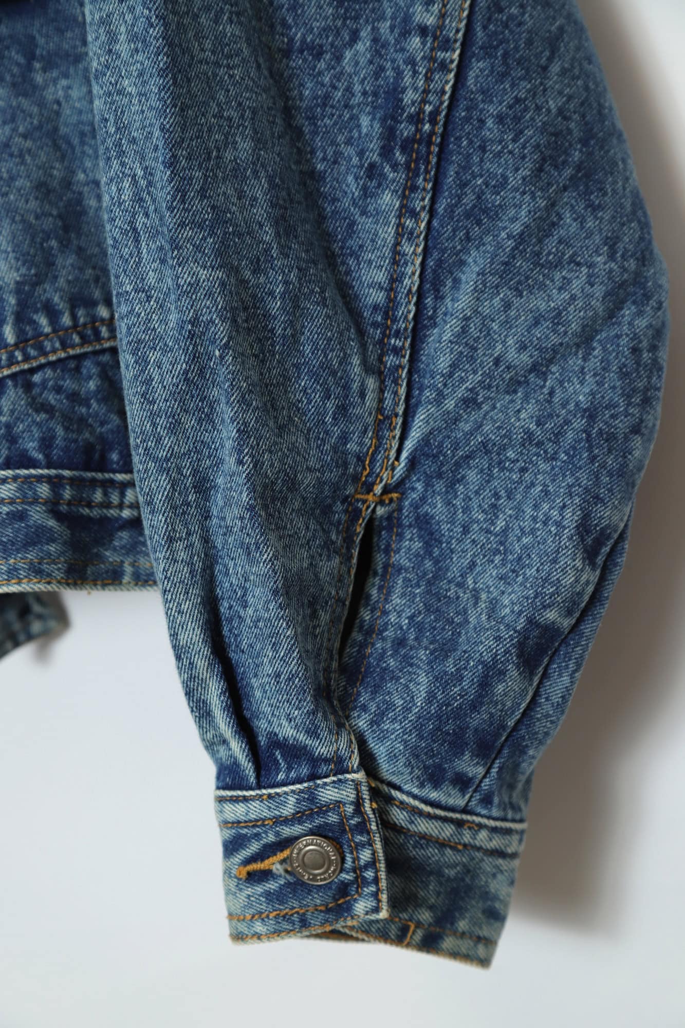 VINTAGE BLEACHED SHORT DENIM JACKET/L - 画像 (6)