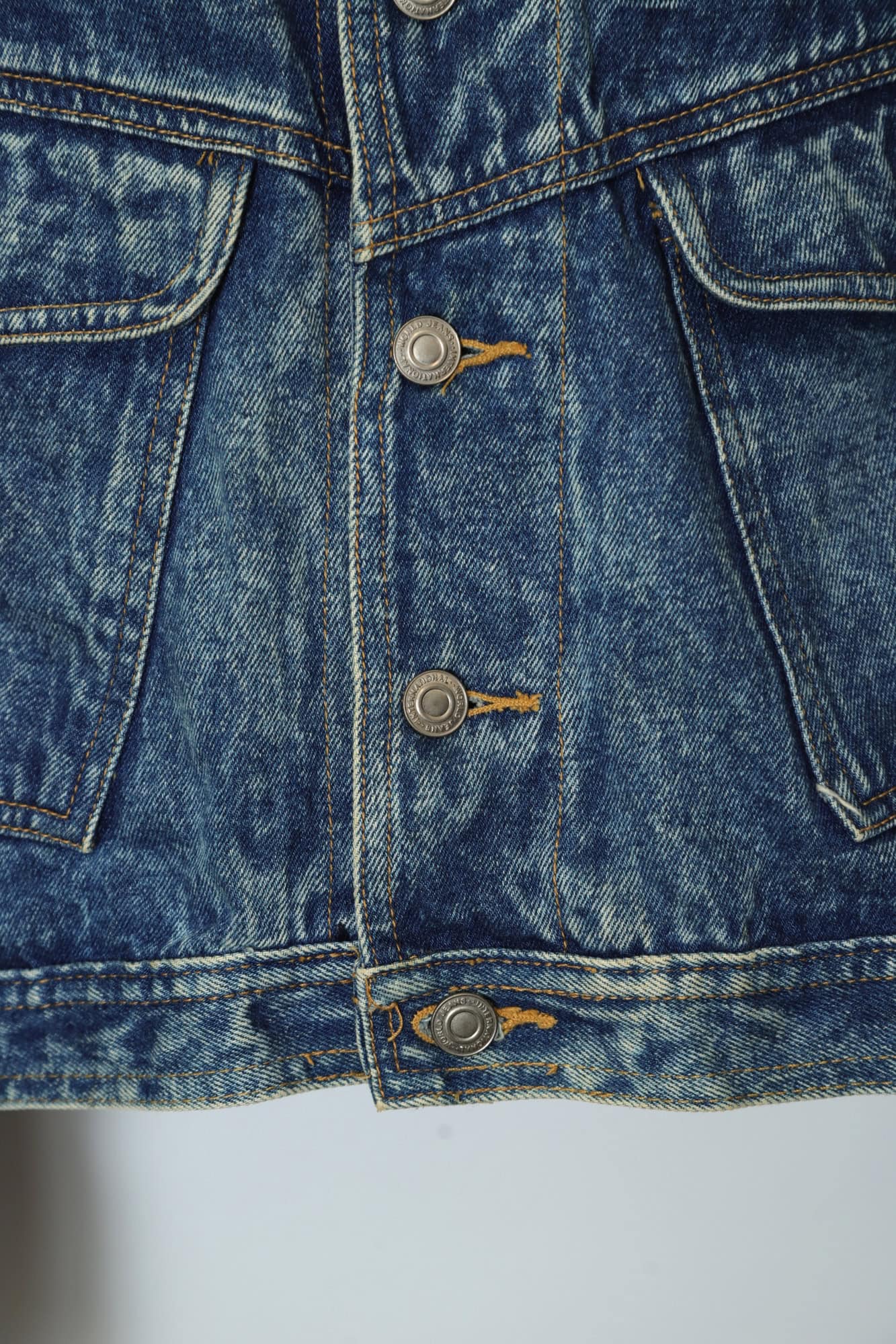VINTAGE BLEACHED SHORT DENIM JACKET/L - 画像 (7)