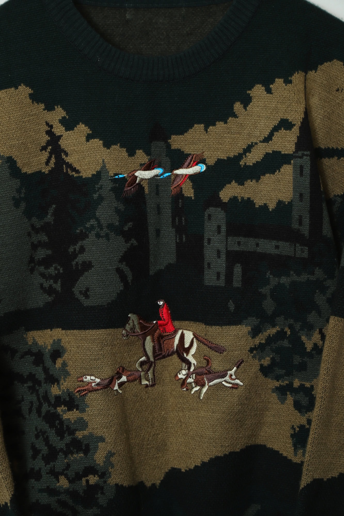 VINTAGE PRINTED KNITTED SWEATER/L - 画像 (4)