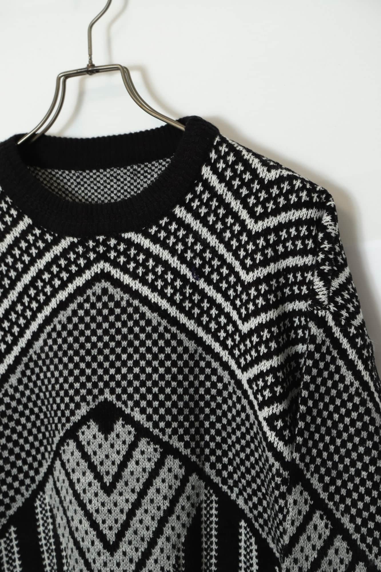 VINTAGE PRINTED KNITTED SWEATER/L - 画像 (3)