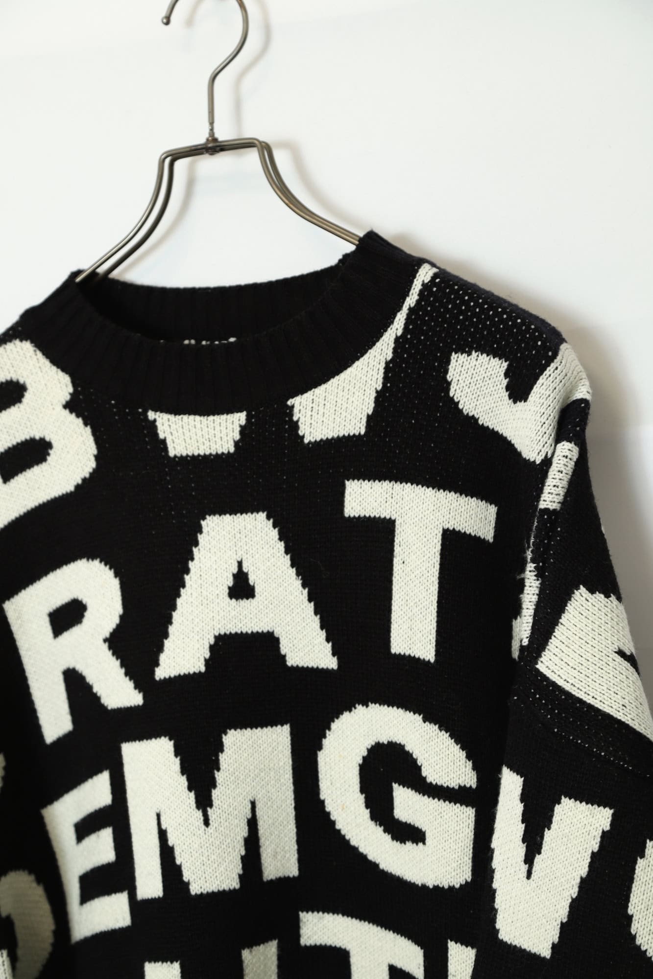 VINTAGE PRINTED KNITTED SWEATER/XL - 画像 (3)