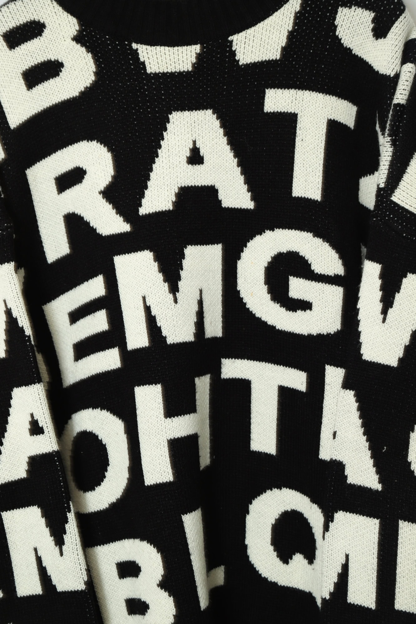 VINTAGE PRINTED KNITTED SWEATER/XL - 画像 (4)