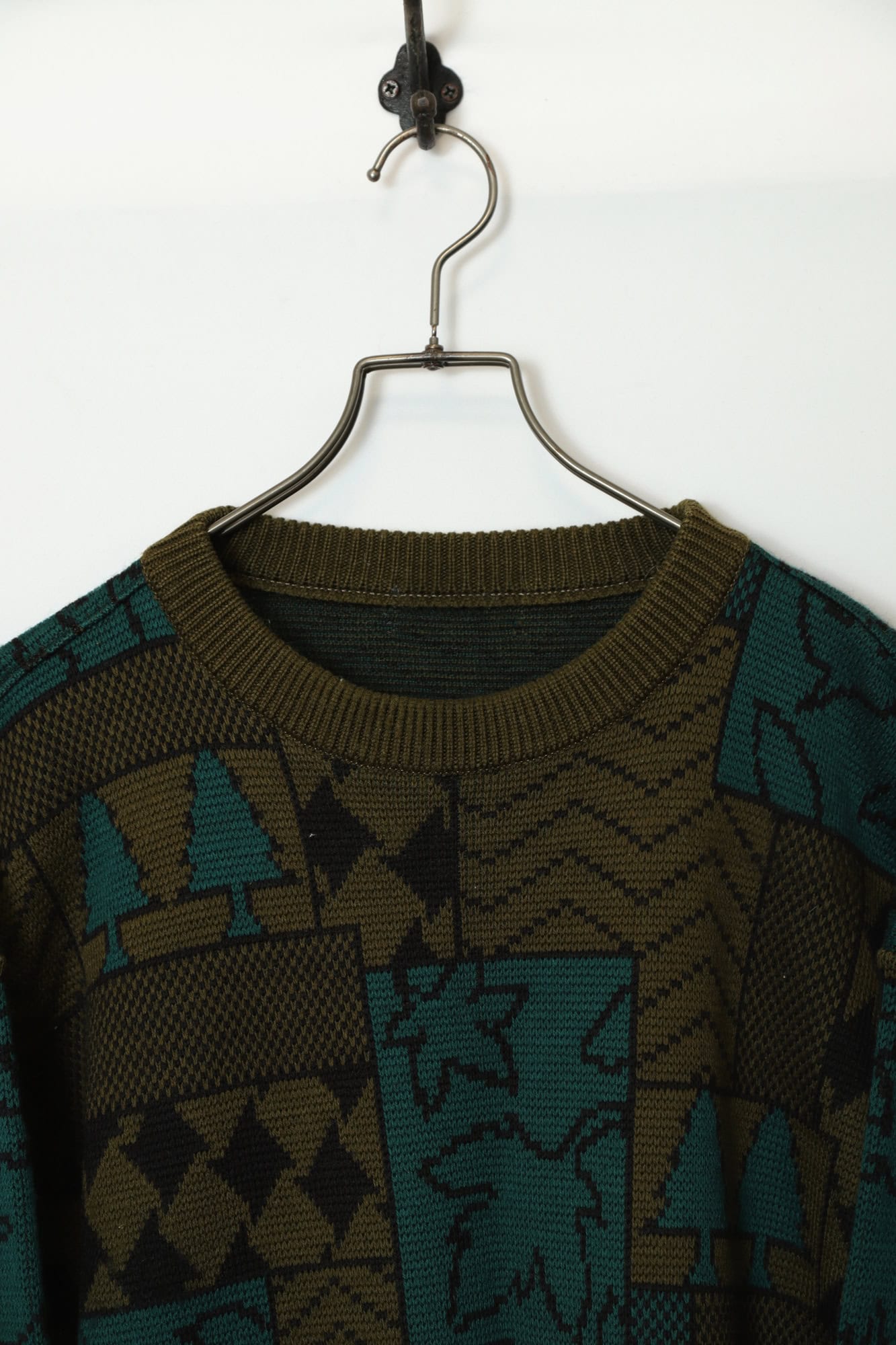 Alternative view of VINTAGE PRINTED KNITTED SWEATER/L