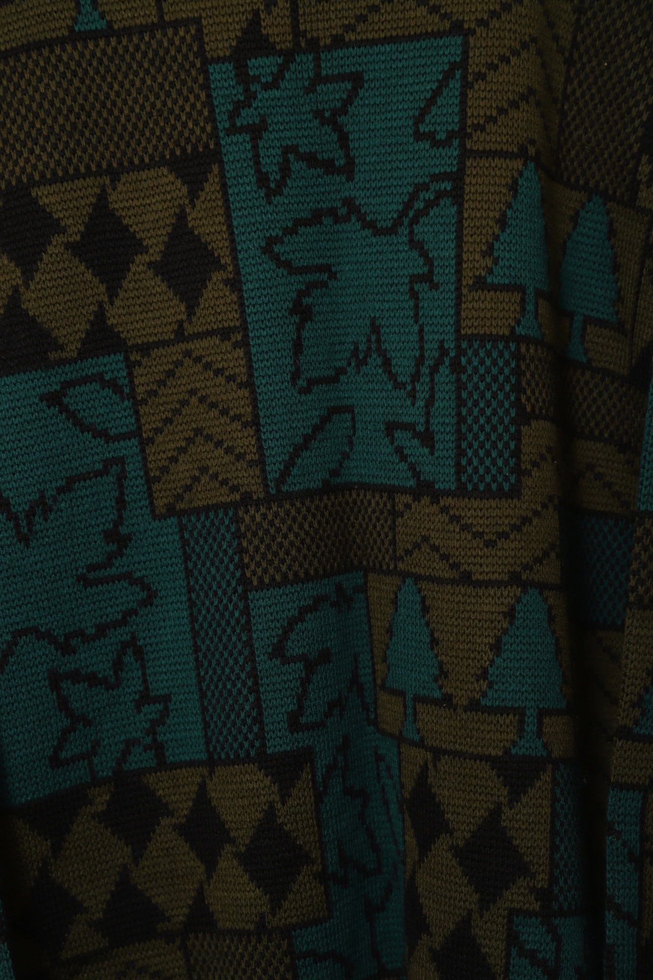 VINTAGE PRINTED KNITTED SWEATER/L - 画像 (4)