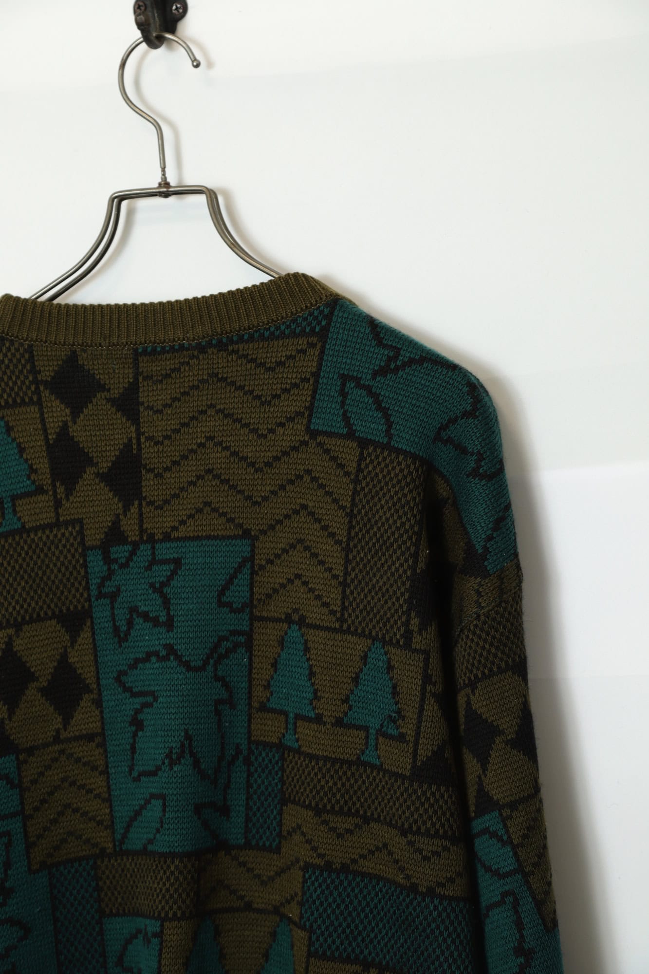 VINTAGE PRINTED KNITTED SWEATER/L - 画像 (9)