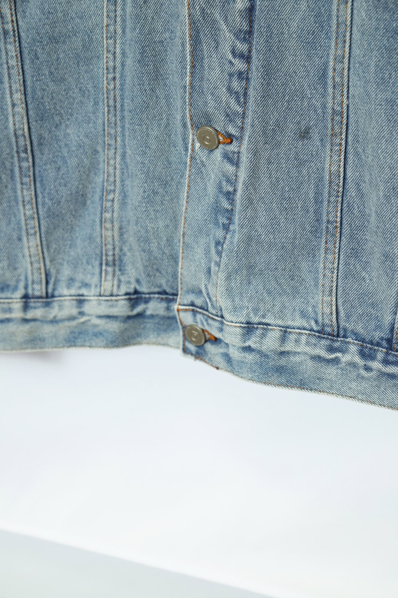 VINTAGE PRINTED DENIM JACKET/XL - 画像 (4)