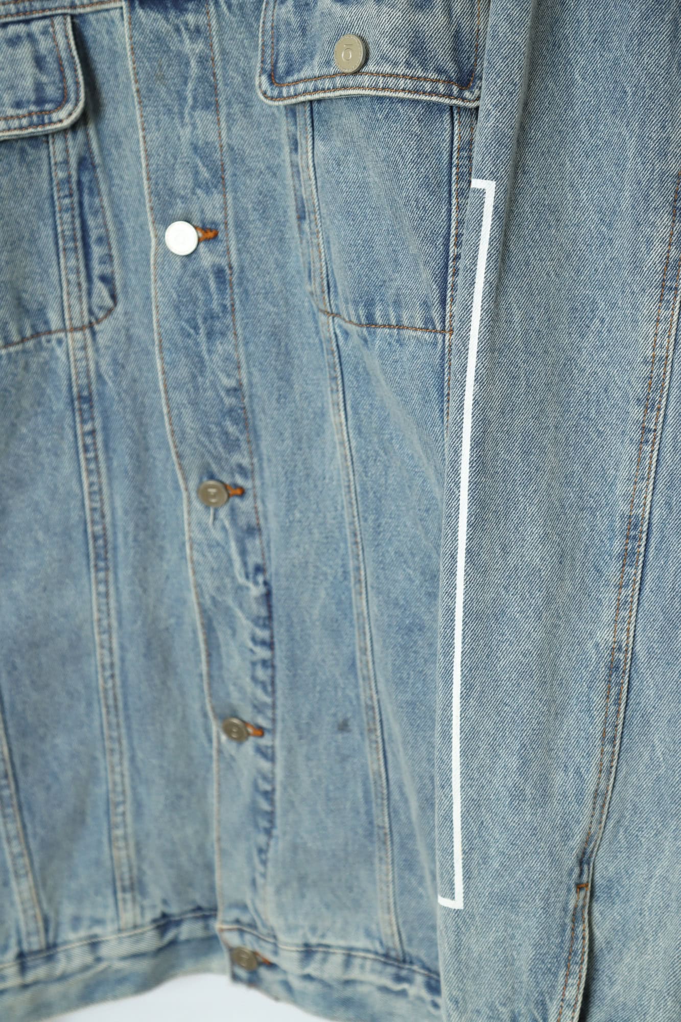 VINTAGE PRINTED DENIM JACKET/XL - 画像 (6)