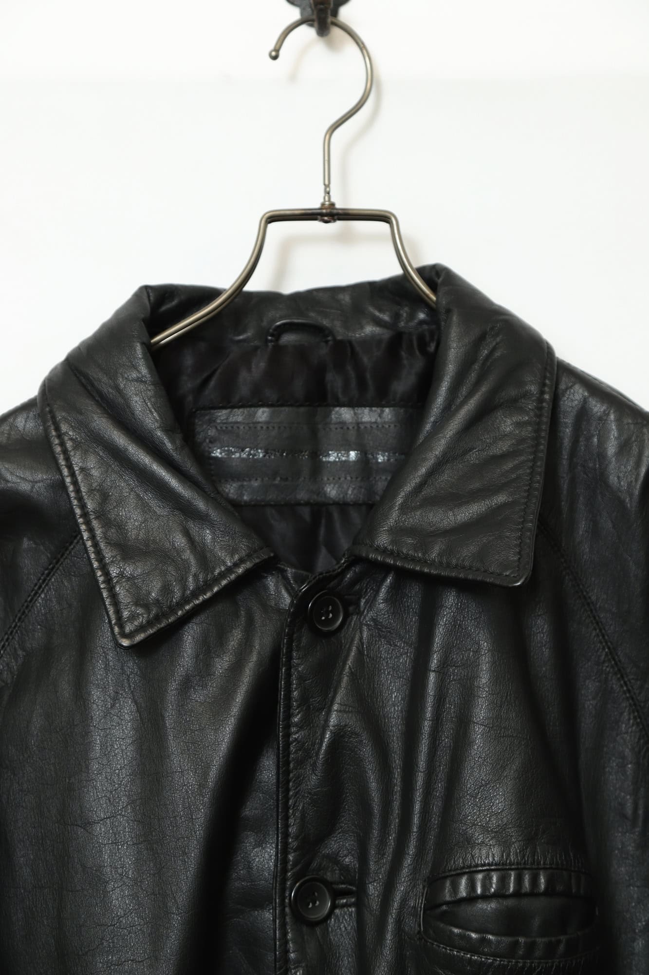 Alternative view of VINTAGE LEATHER COVERALL JACKET/XL