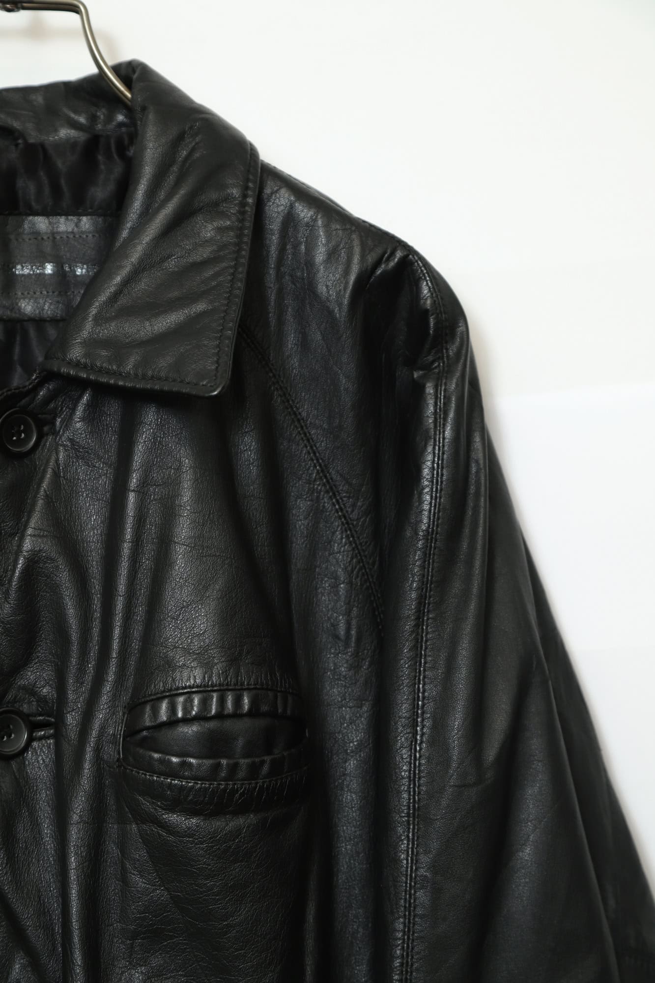 VINTAGE LEATHER COVERALL JACKET/XL - 画像 (3)