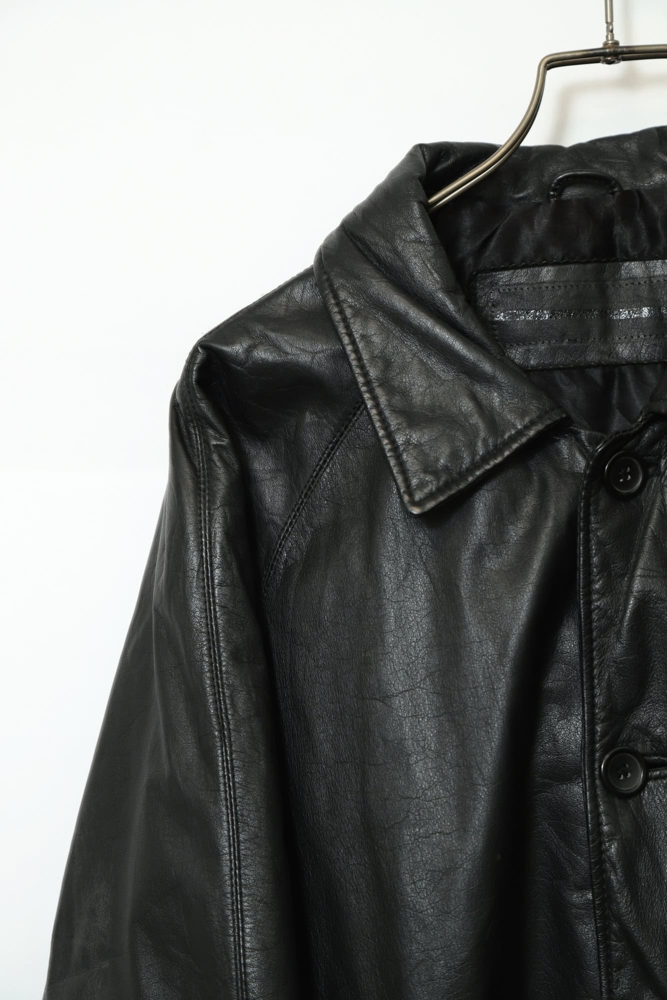 VINTAGE LEATHER COVERALL JACKET/XL - 画像 (4)