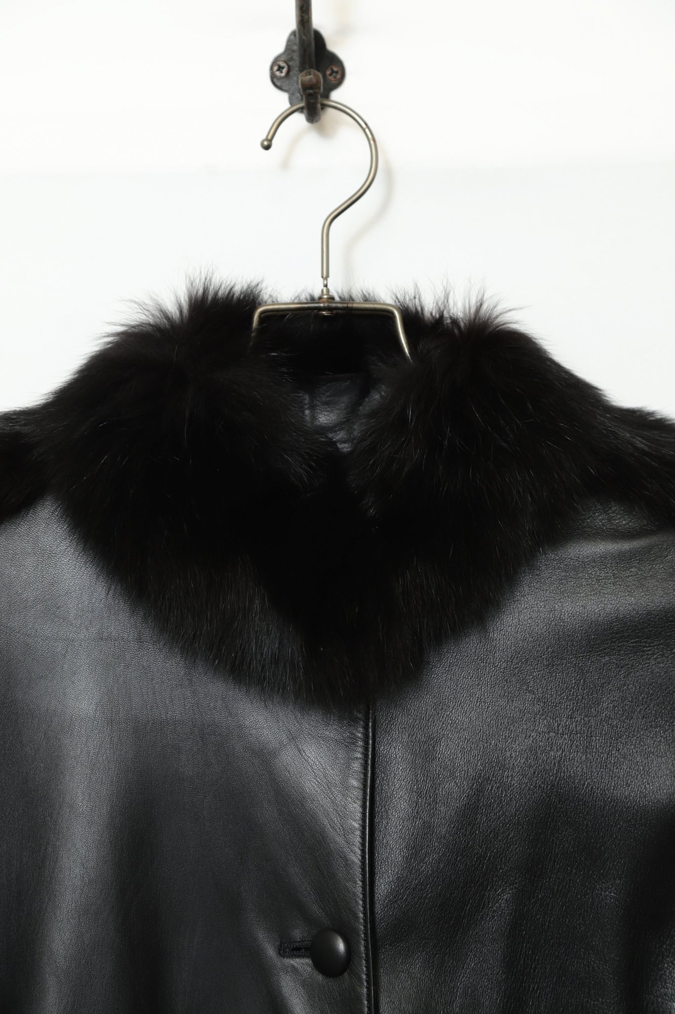 Alternative view of VINTAGE LEATHER COAT/M